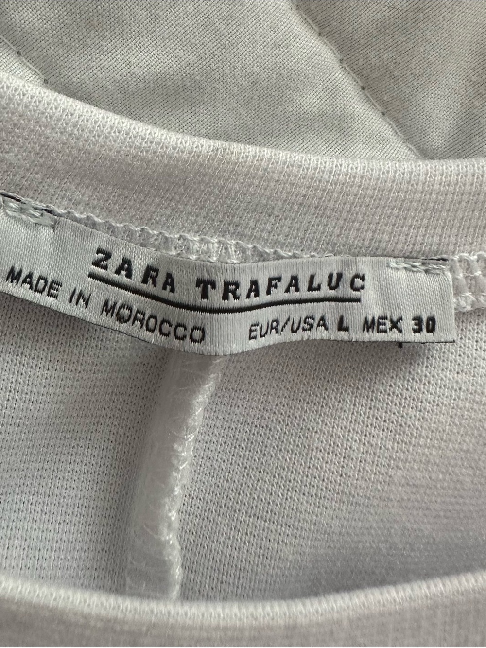 Zara Trafaluc White Crewneck Tee dress & black